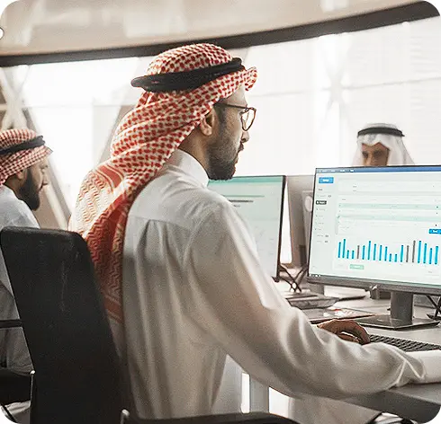 Man working on computer